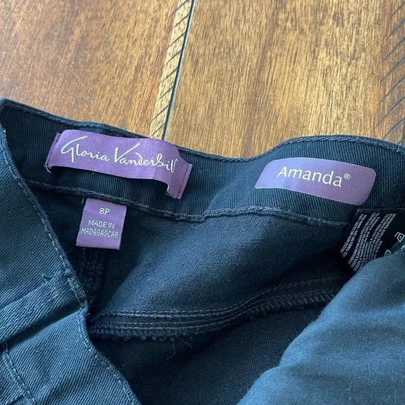 Bundle Jeans Pants denim blue Liz Clairborne black Gloria Vanderbilt Amanda 8p - Picture 15 of 16